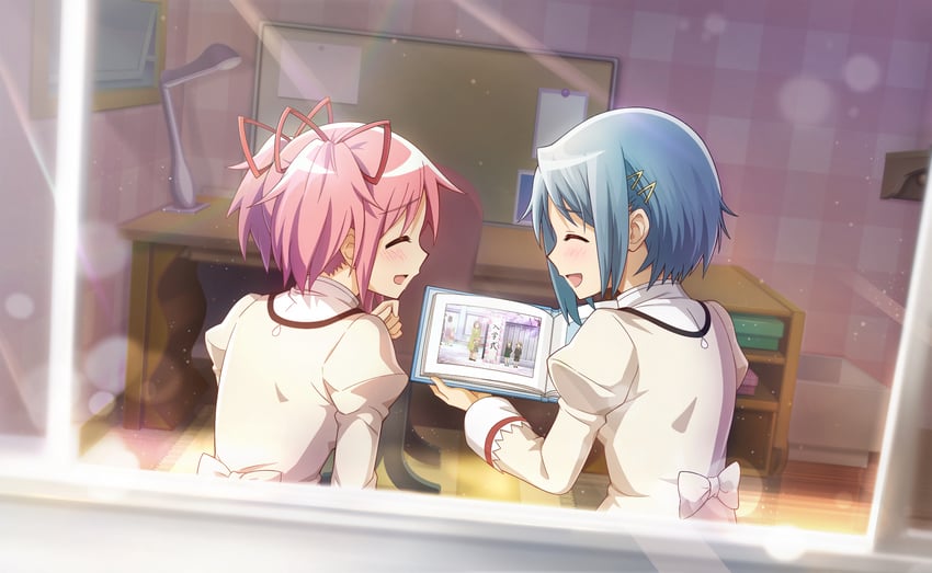 kaname madoka and miki sayaka (mahou shoujo madoka magica and 1 more)