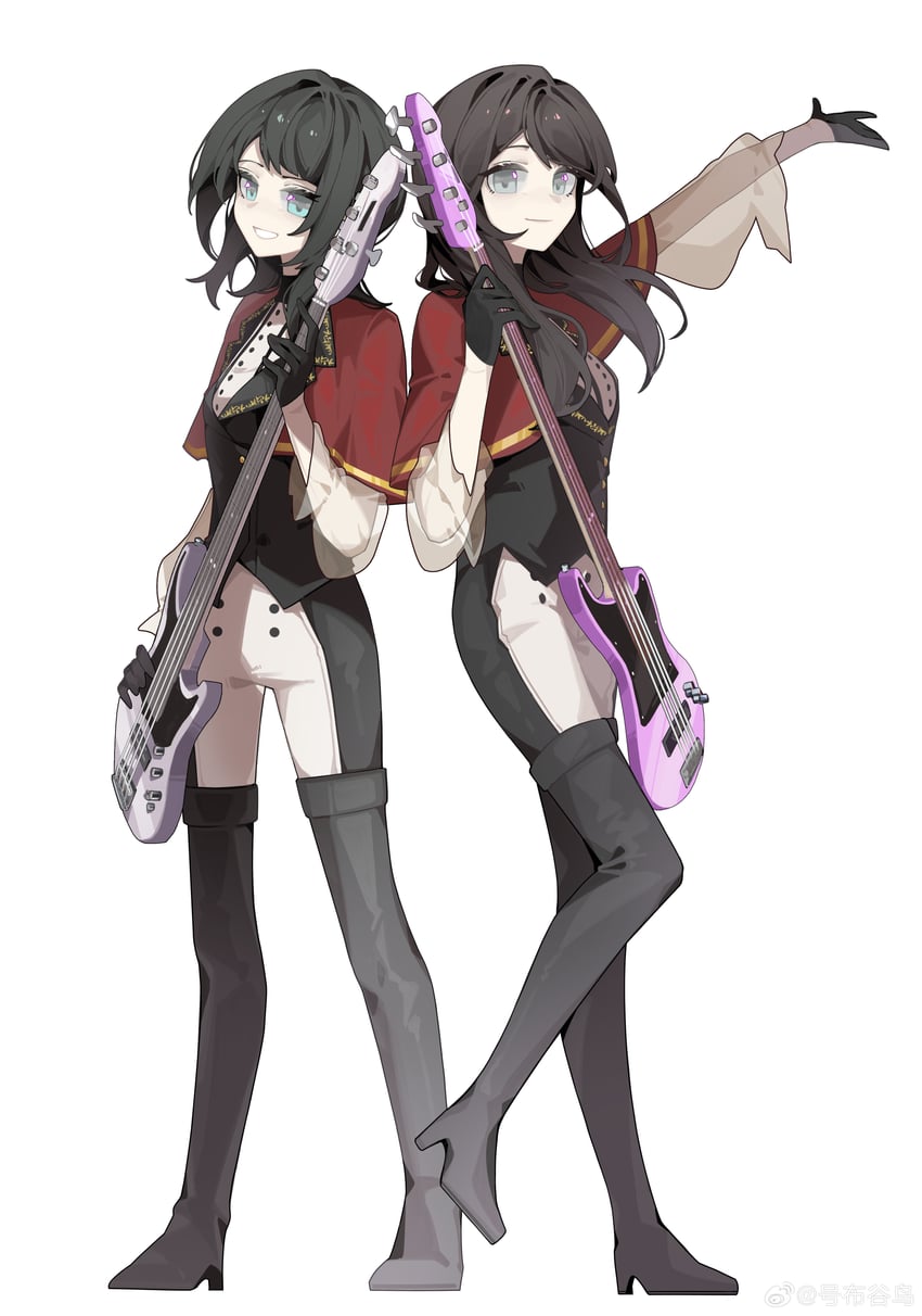yahata umiri, timoris, and okada mei (bang dream! and 2 more) drawn by haobuguniao