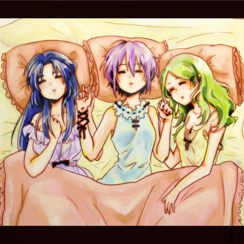 nagato yuki, asakura ryoko, and kimidori emiri (suzumiya haruhi no yuuutsu) drawn by urushima000