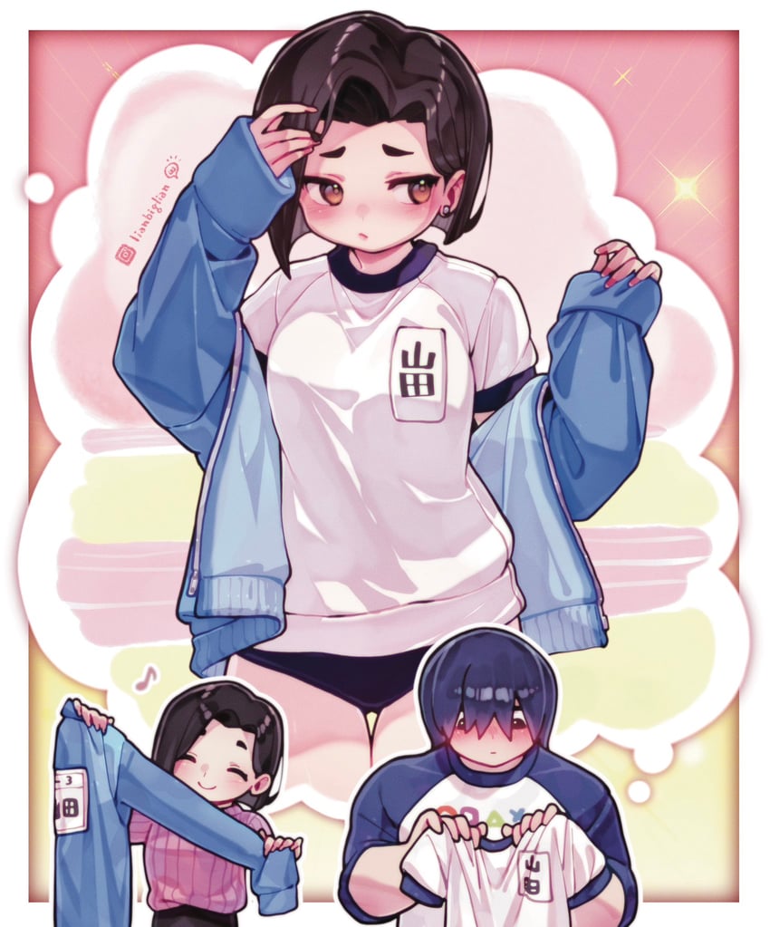 yamada sanae and yamada yuuki (boku no kokoro no yabai yatsu) drawn by lianbiglian