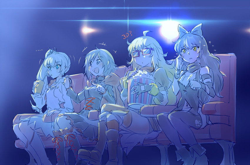 ruby rose, weiss schnee, yang xiao long, and blake belladonna (rwby) drawn by iesupa