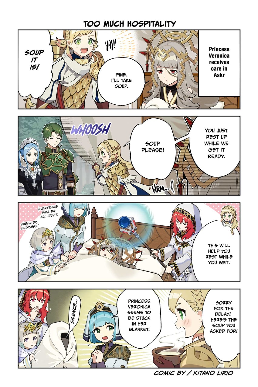 sharena, veronica, flora, ylgr, silque, and 2 more (fire emblem and 5 more) drawn by kitano_ririo