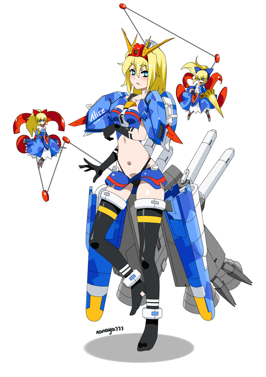 alice margatroid, shanghai doll, and ex-s gundam (touhou and 2 more) drawn by nanaya777