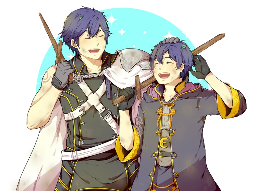 chrom and male morgan (fire emblem and 1 more) drawn by namiine