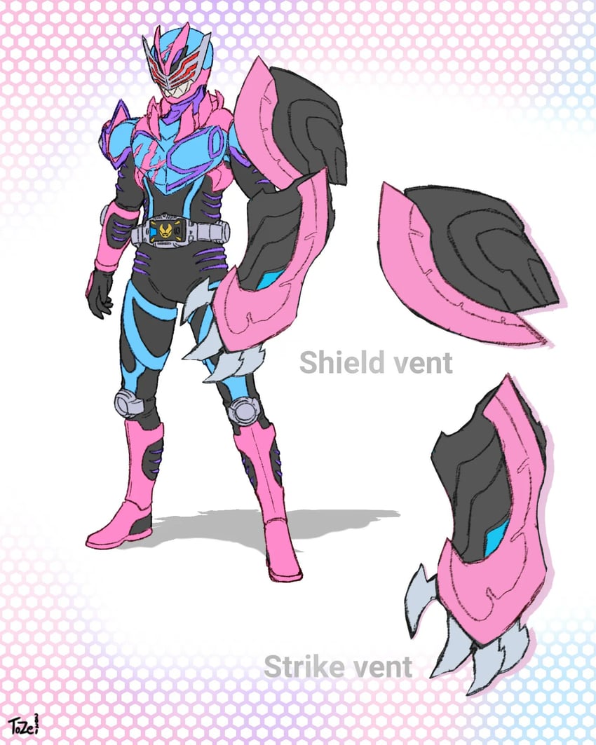 kamen rider revi (kamen rider and 2 more) drawn by to_ze