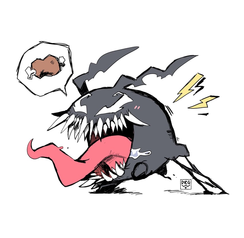 venom and tokomon (marvel and 2 more) drawn by slayer_dramonz