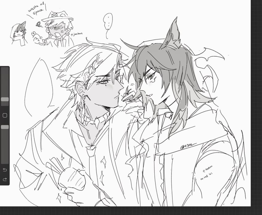 ororon and ifa (genshin impact) drawn by t3ru