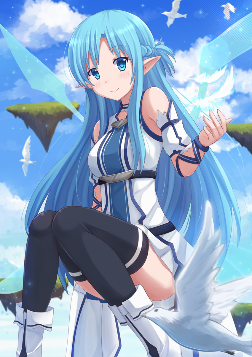 asuna (sword art online) drawn by kazenokaze