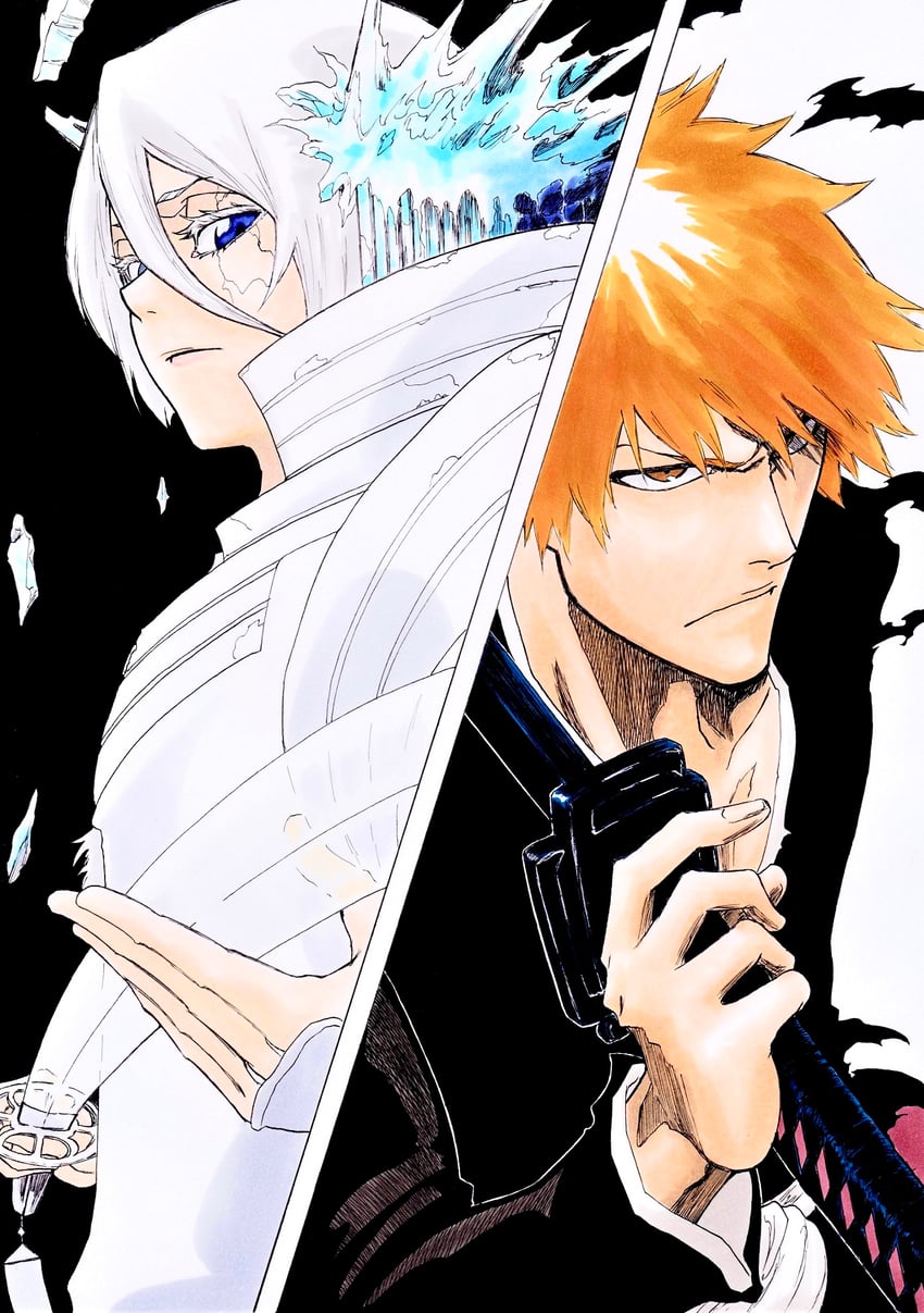 kuchiki rukia and kurosaki ichigo (bleach and 1 more) drawn by alpen_no_koyari