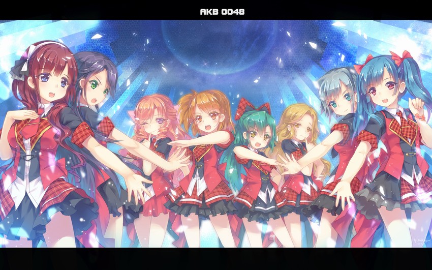 watanabe mayu, takahashi minami, ooshima yuuko, kashiwagi yuki, akimoto sayaka, and 3 more (akb0048) drawn by north_abyssor