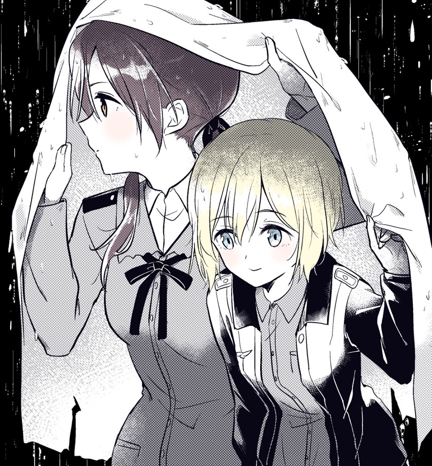 erica hartmann and gertrud barkhorn (world witches series and 1 more) drawn by kodamari
