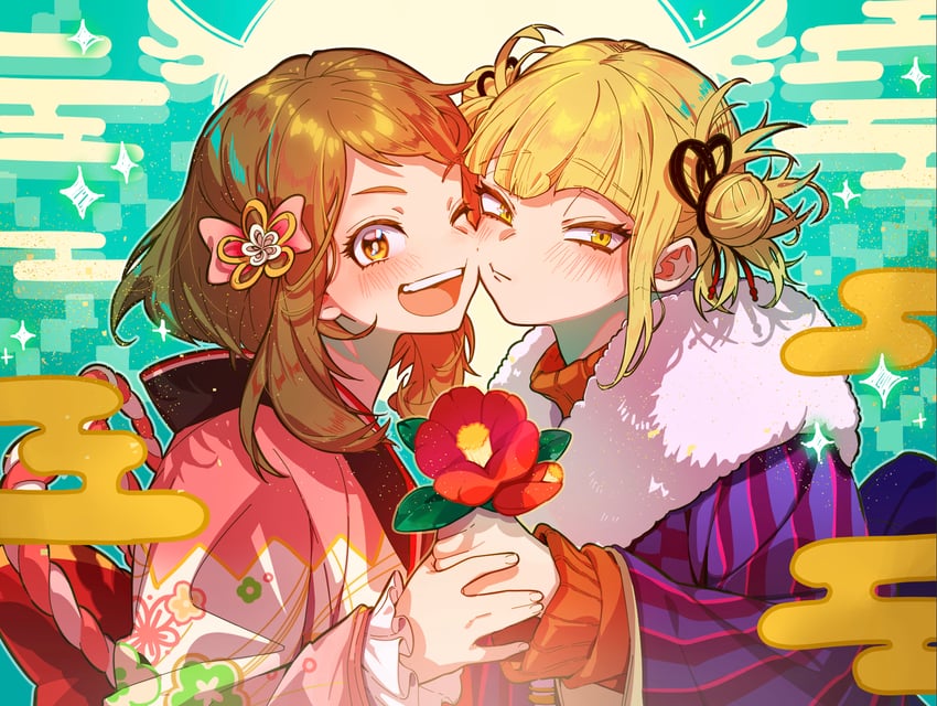 uraraka ochaco and toga himiko (boku no hero academia) drawn by kawaharaaisu
