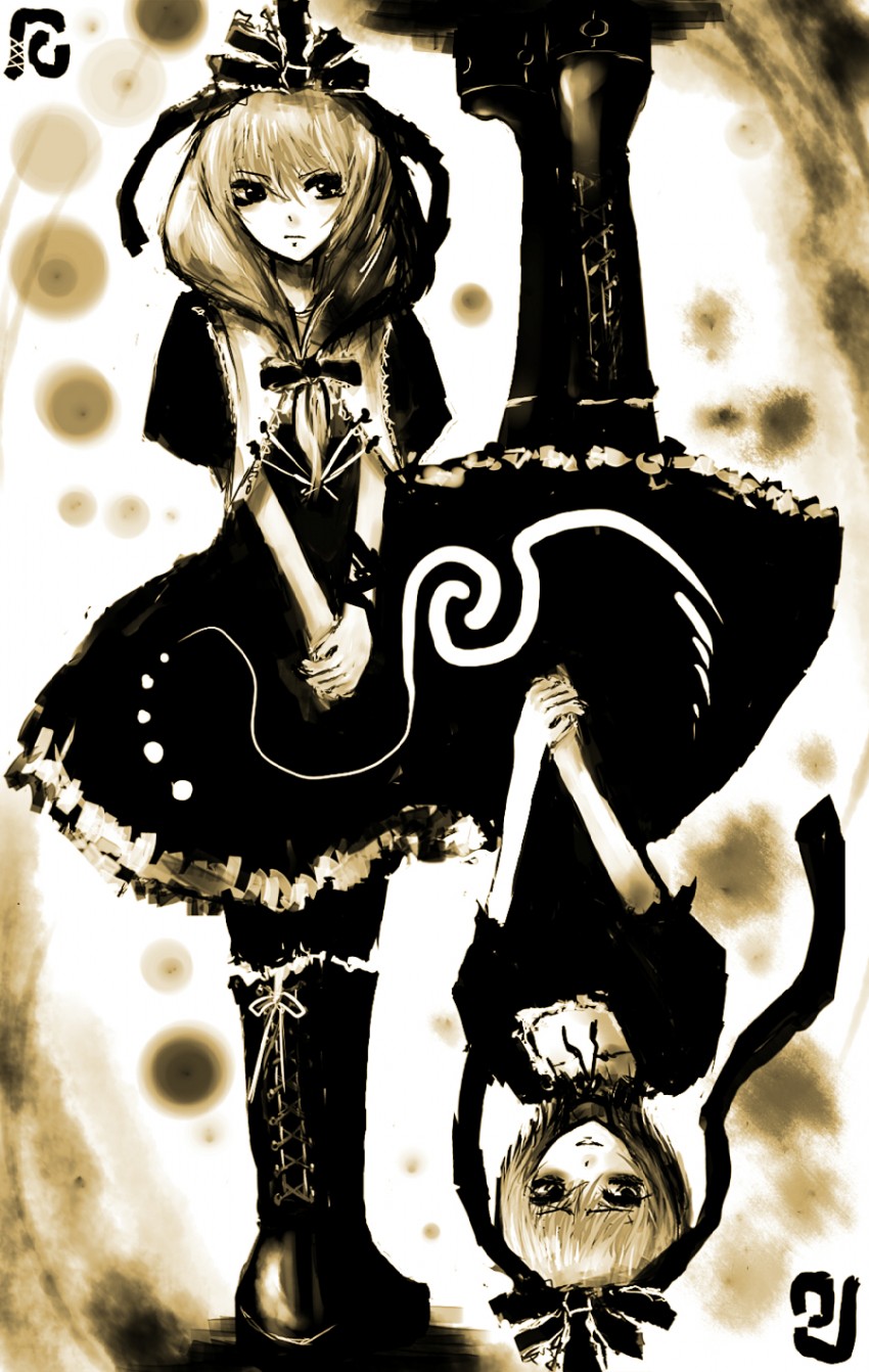 kagiyama hina and kuma-hina (touhou) drawn by violence_kumahina