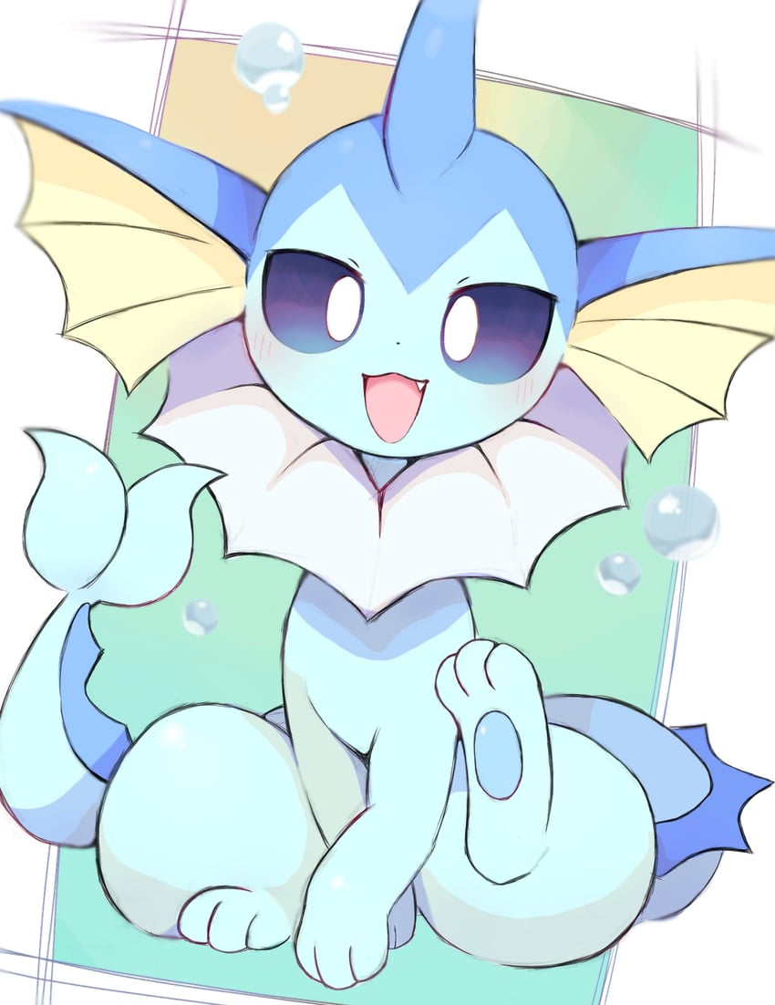 vaporeon (pokemon) drawn by samenoha_(salmon_no_kaori)