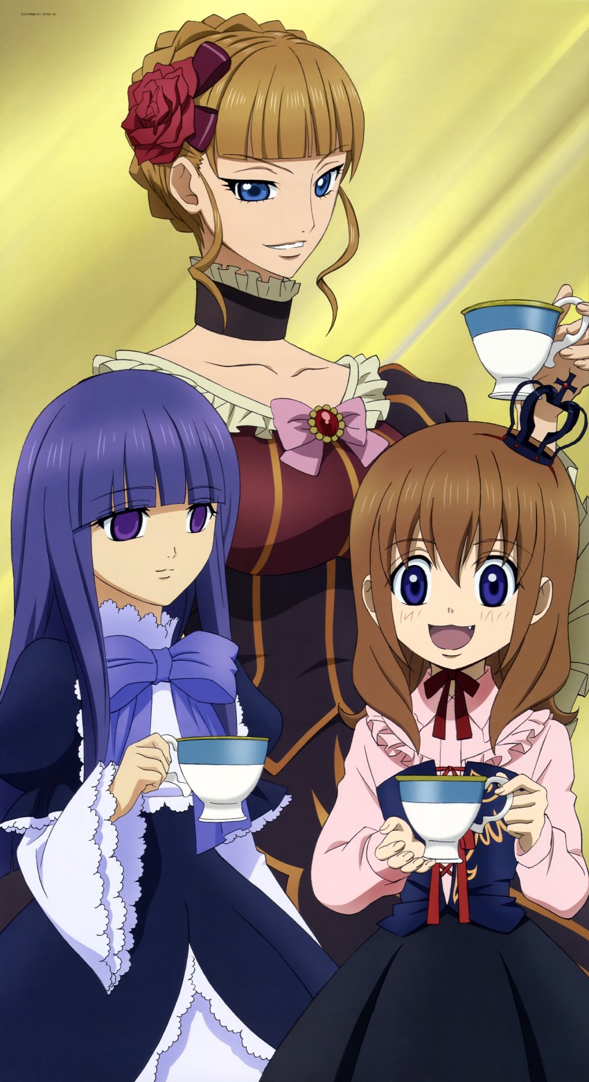 beatrice, frederica bernkastel, and ushiromiya maria (umineko no naku koro ni)