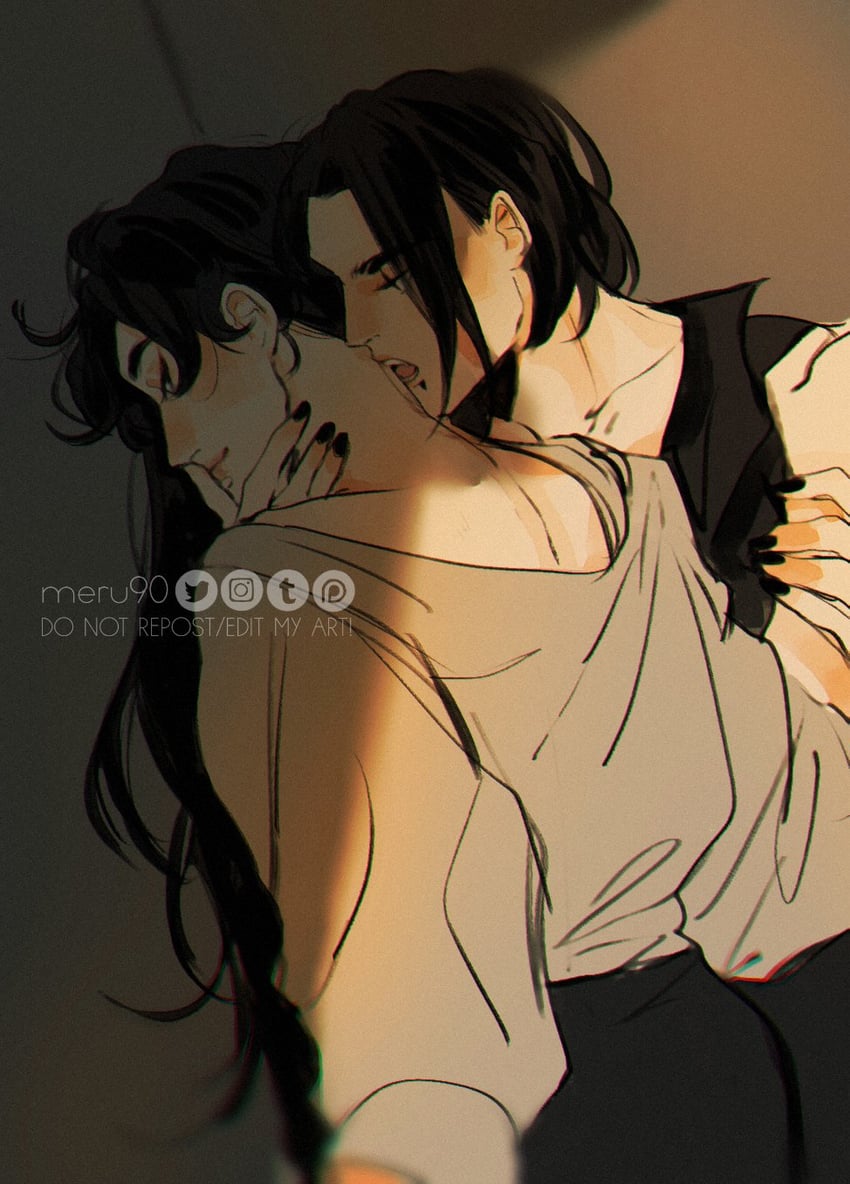 hua cheng and he xuan (tianguan cifu) drawn by meru90