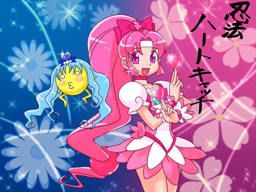 cure marine, cure blossom, mizuki nana, shinobu, and onsokumaru (precure and 2 more) drawn by tana_(cure-aqua)