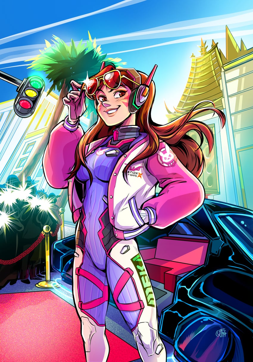 d.va (overwatch and 1 more) drawn by sparklenaut