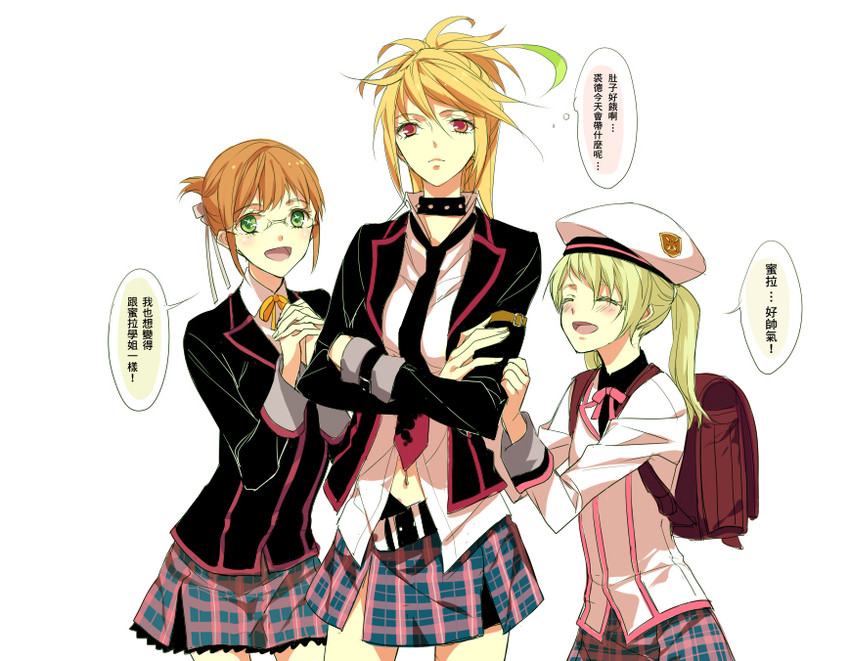 milla maxwell, elize lutus, and leia rolando (tales of and 1 more) drawn by izumi_(nagashi)