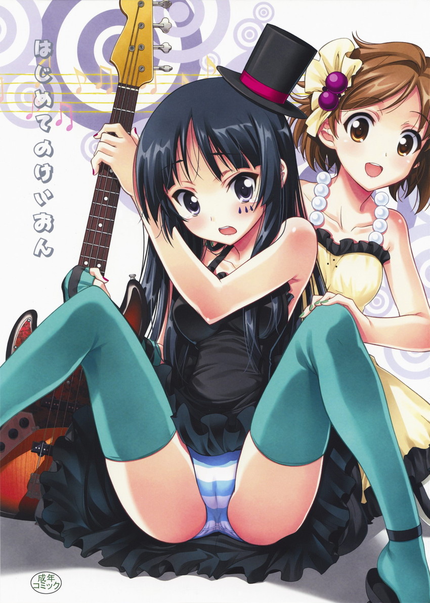 akiyama mio and hirasawa yui (k-on!) drawn by kaishaku