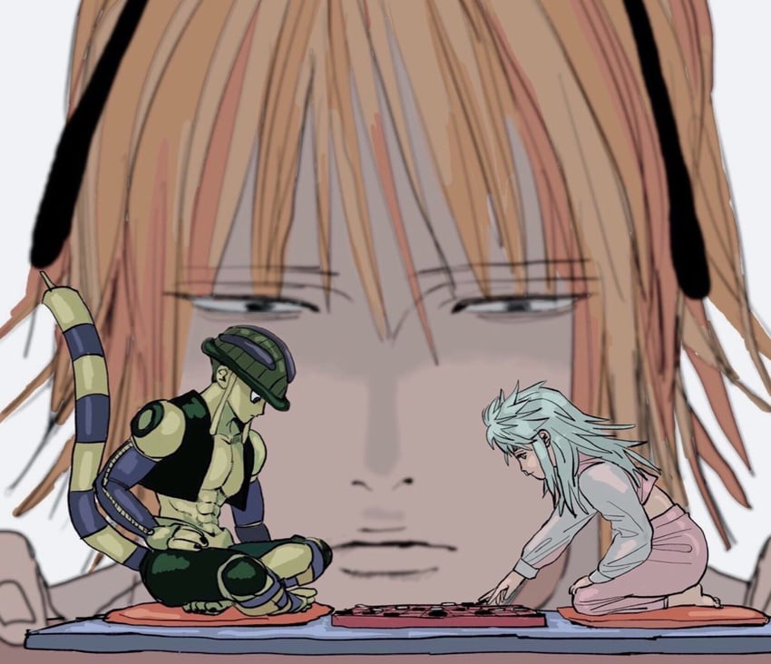 meruem, komugi, and shaiapouf (hunter x hunter) drawn by torohiko