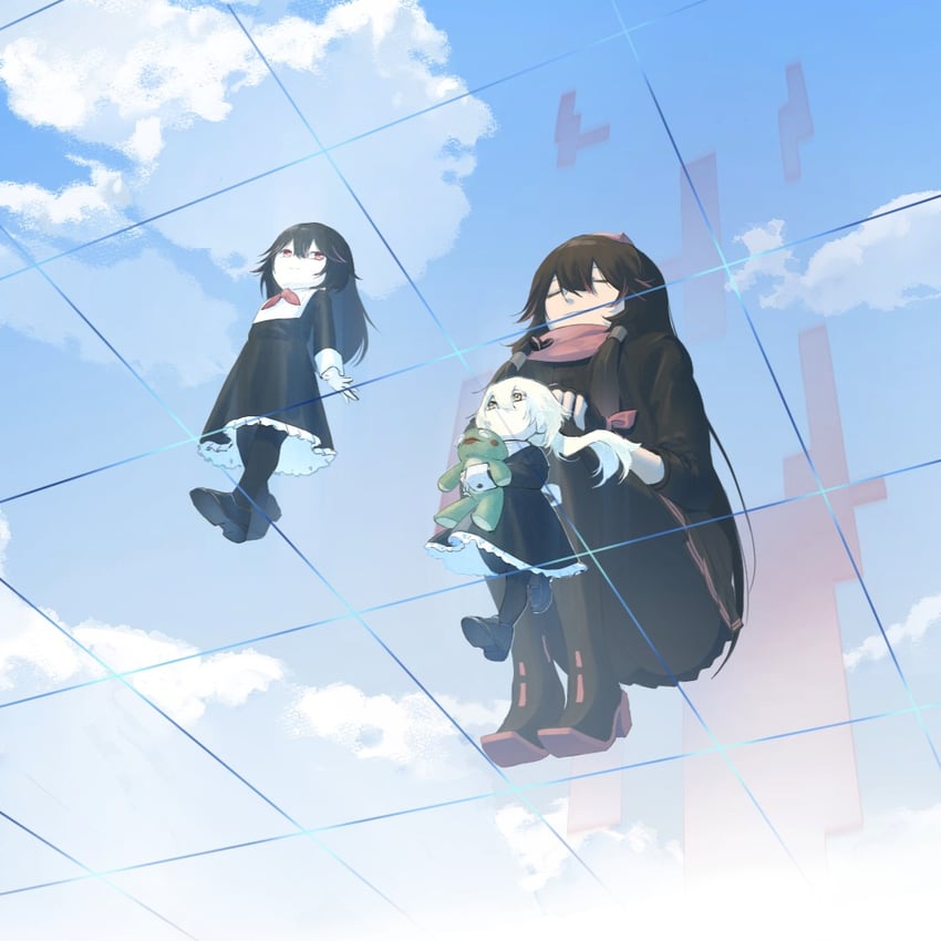 lucia, luna, and lucia: lotus (punishing: gray raven) drawn by ppig_p