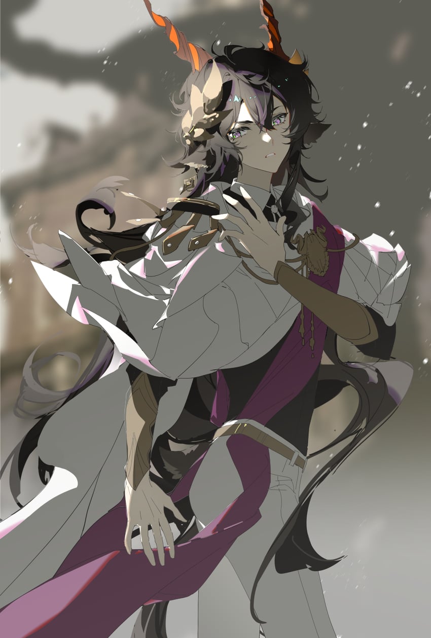 ebenholz (arknights and 1 more) drawn by indai_(3330425)