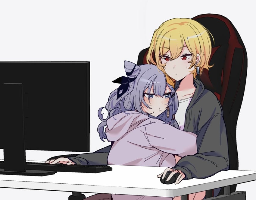kaela kovalskia and vestia zeta (hololive and 1 more) drawn by mitsumine_(ookami_no_oyashiro)