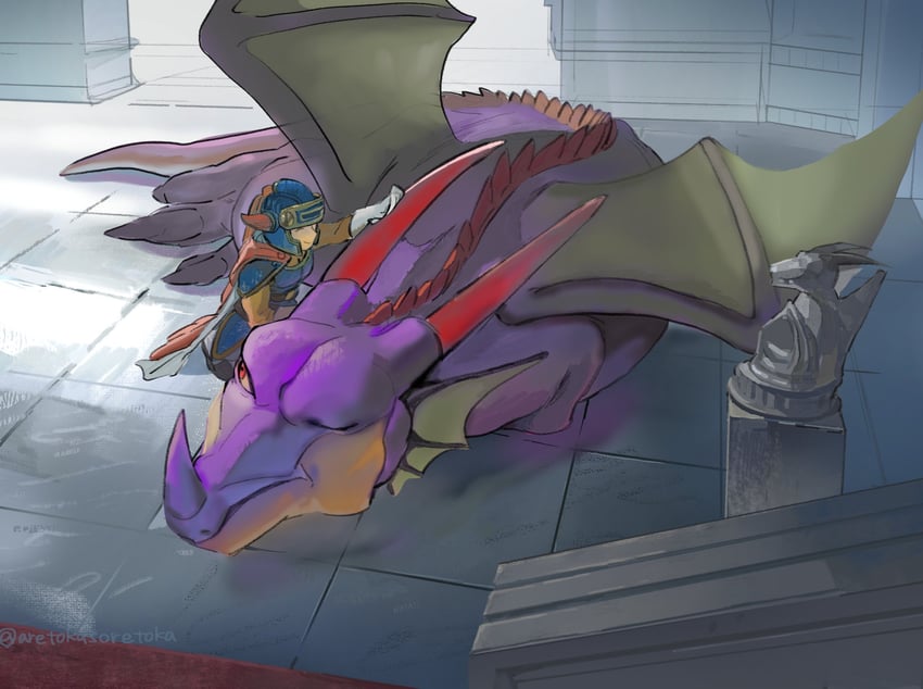 hero and dragon lord (dragon quest and 1 more) drawn by aretokasoretoka