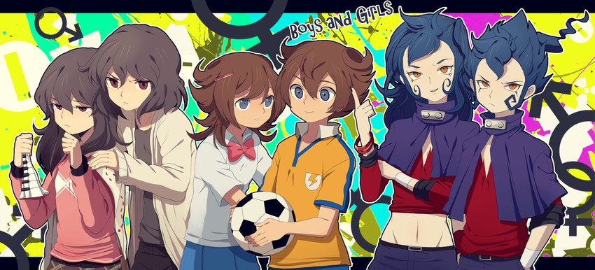 shindou takuto, matsukaze tenma, and tsurugi kyousuke (inazuma eleven and 1 more) drawn by laphy