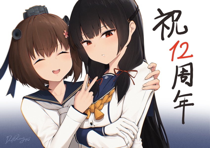 yukikaze, isokaze, and yukikaze kai ni (kantai collection) drawn by driftkingtw