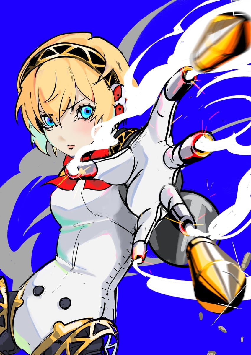 aigis (persona and 1 more) drawn by 66_desukedo