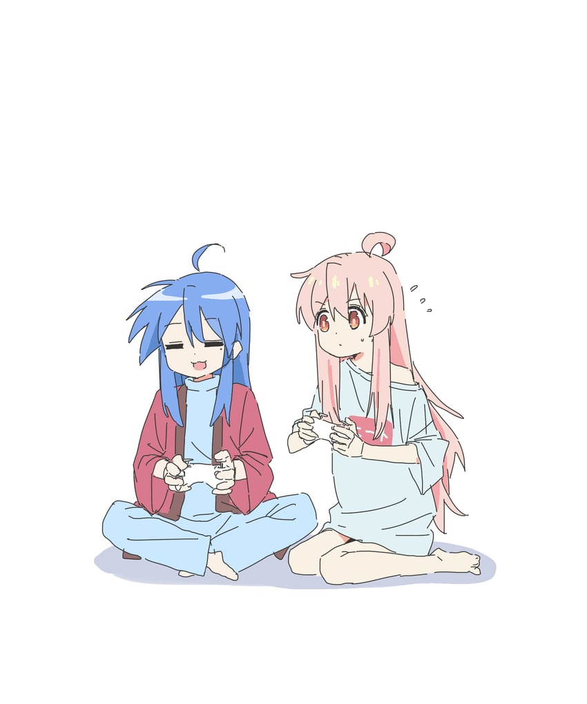 oyama mahiro and izumi konata (lucky star and 1 more) drawn by xianhuiyu2