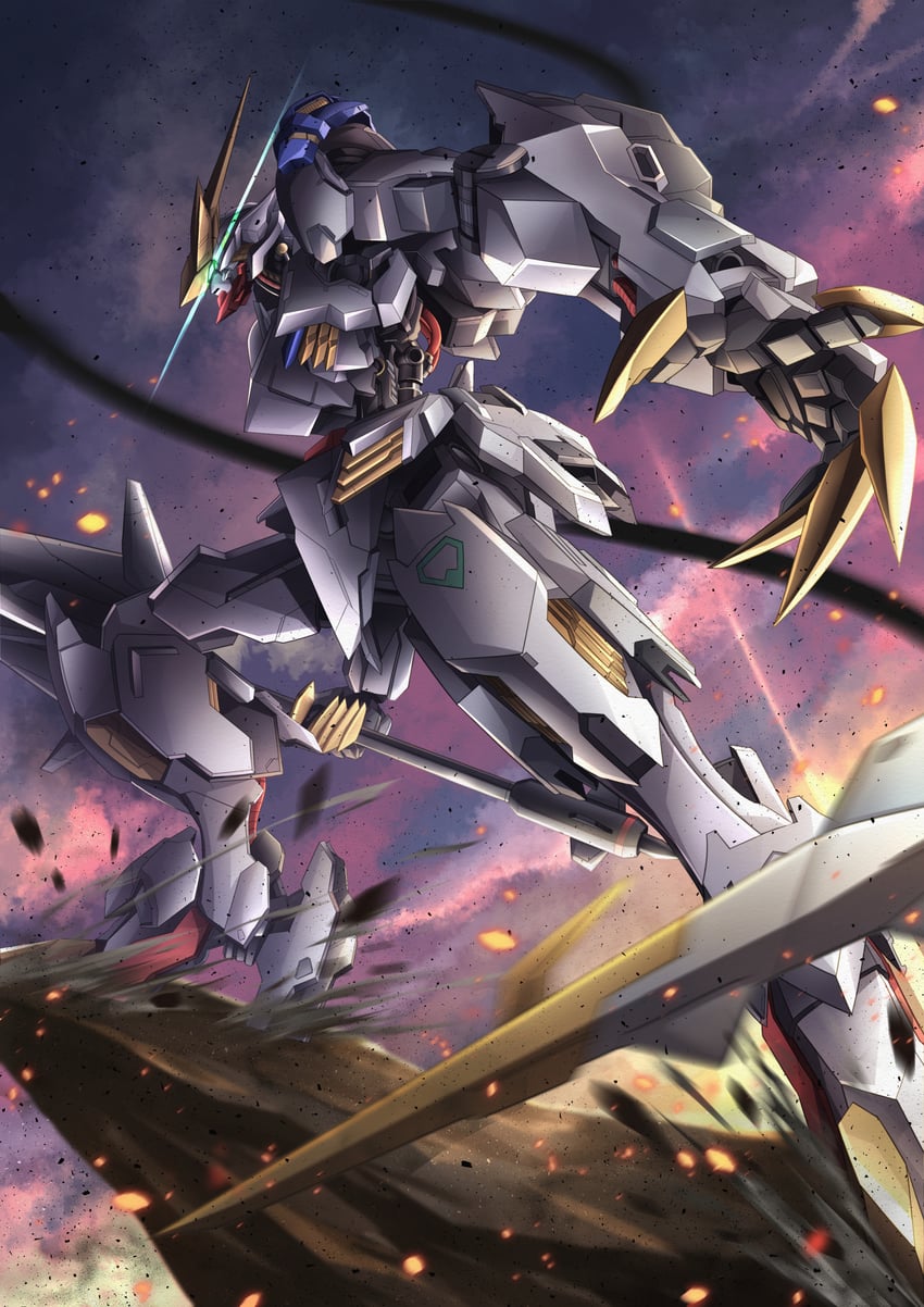 gundam barbatos lupus rex (gundam and 1 more) drawn by troy_(oxaa01ex)