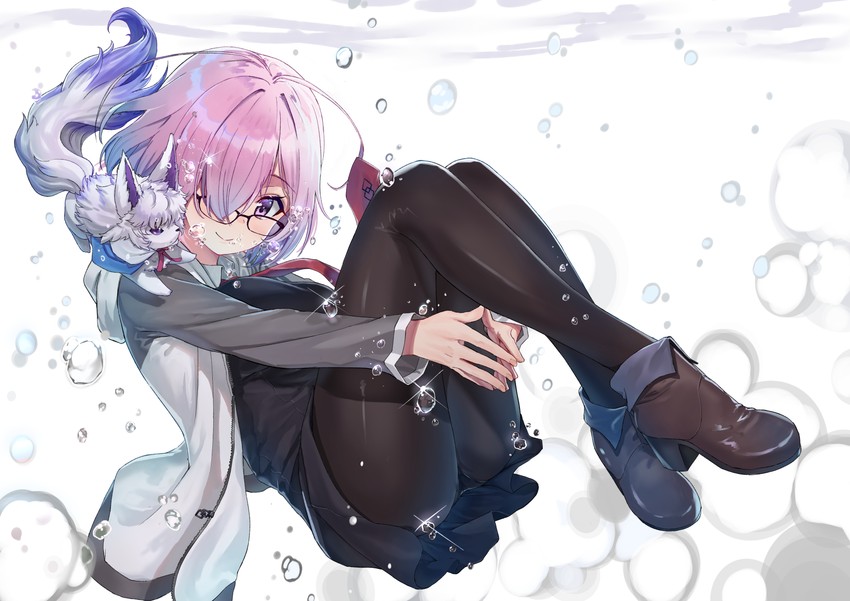 mash kyrielight and fou (fate and 1 more) drawn by ayul_(ayulneri_92)