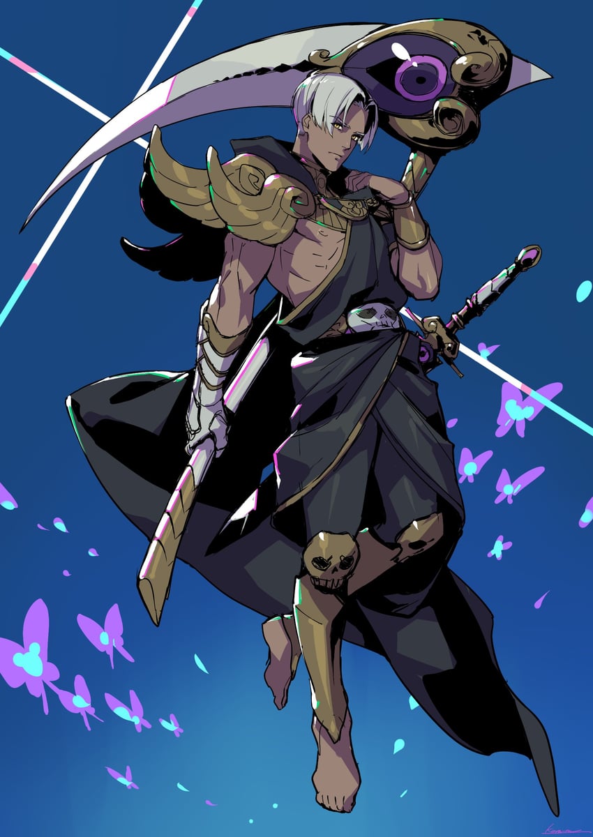 thanatos (hades and 1 more) drawn by kotatsu_(g-rough)