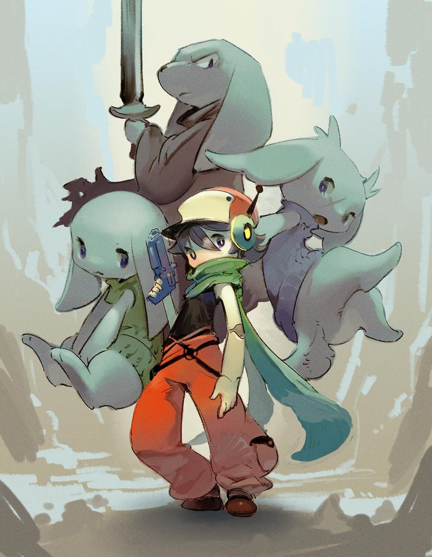 quote, mimiga, sakamoto sue, toroko, and king (doukutsu monogatari) drawn by murayama_ryota