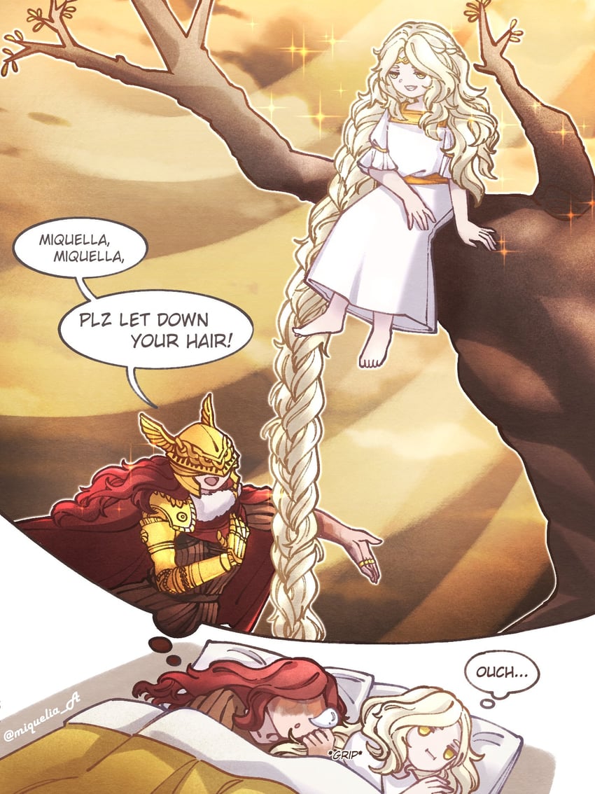 malenia blade of miquella and miquella (elden ring and 1 more) drawn by miqueliafantasia