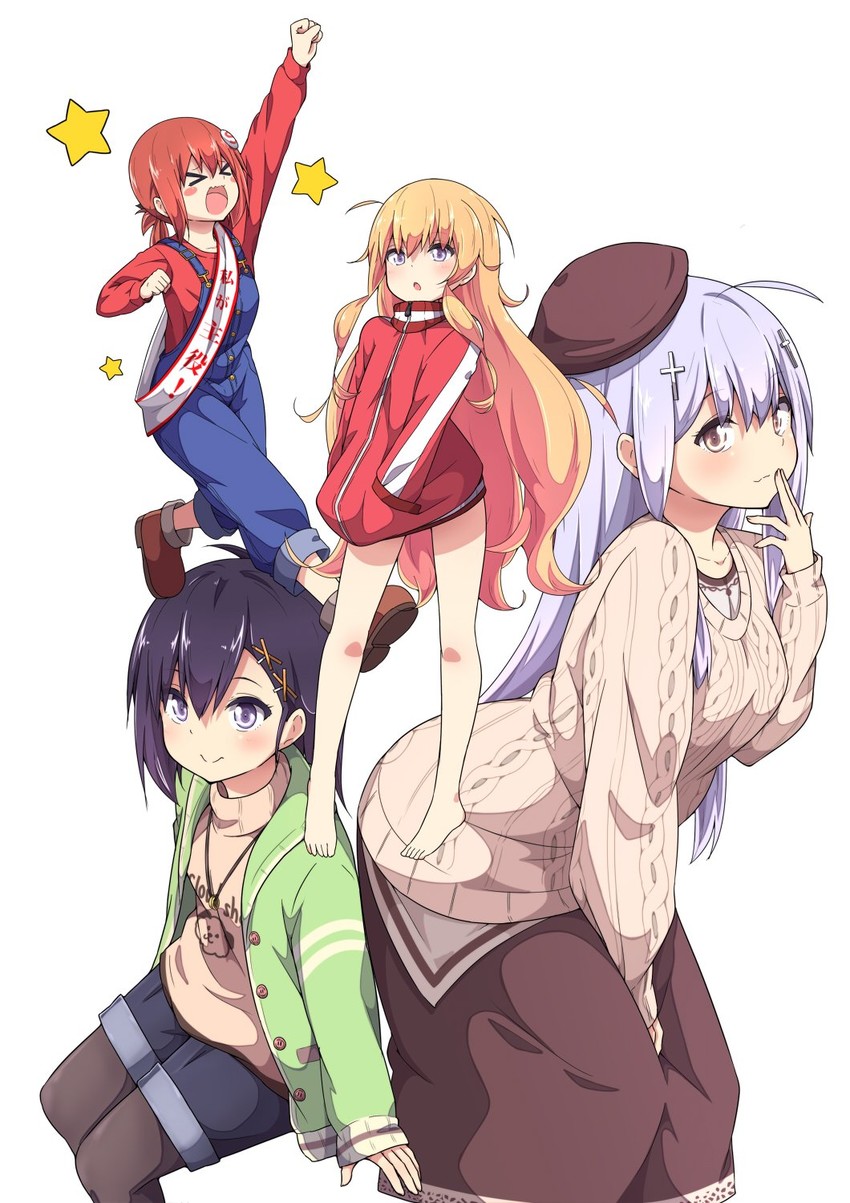 satanichia kurumizawa mcdowell, gabriel tenma white, vignette tsukinose april, and raphiel shiraha ainsworth (gabriel dropout) drawn by ukami