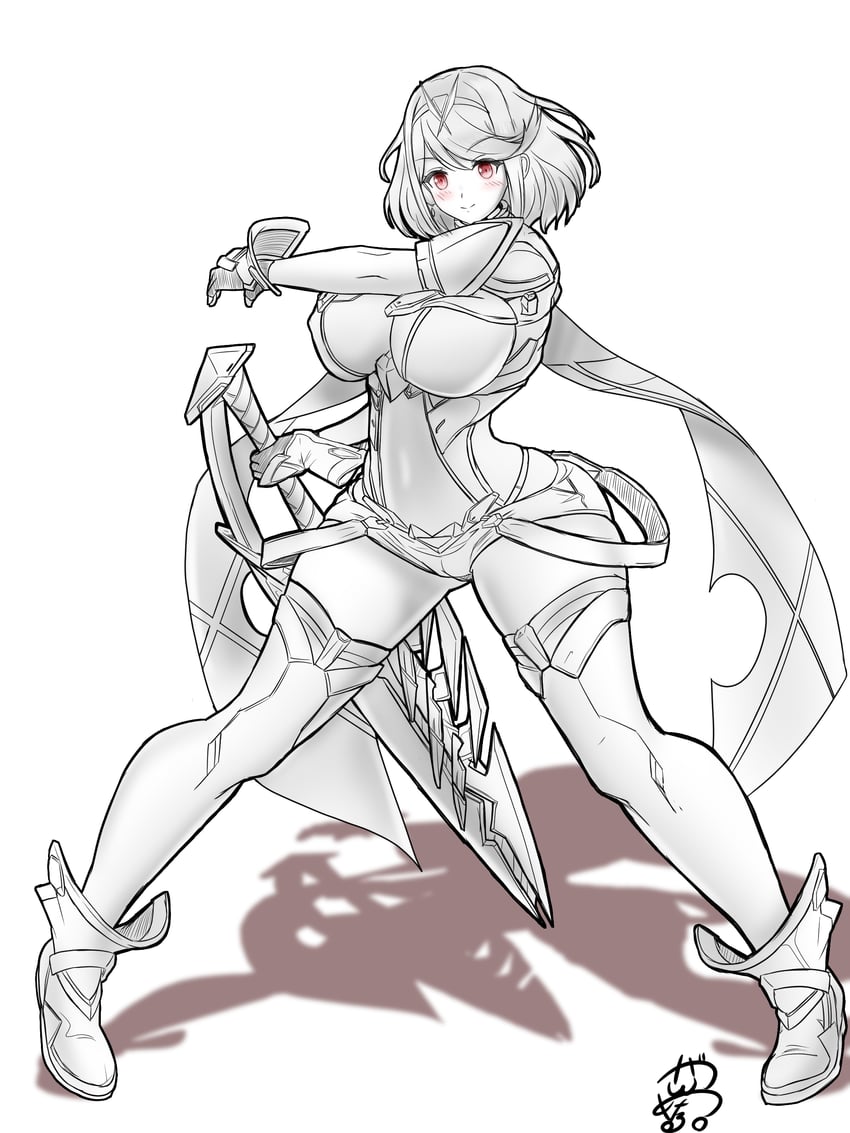 pyra (xenoblade chronicles and 1 more) drawn by gan-metal