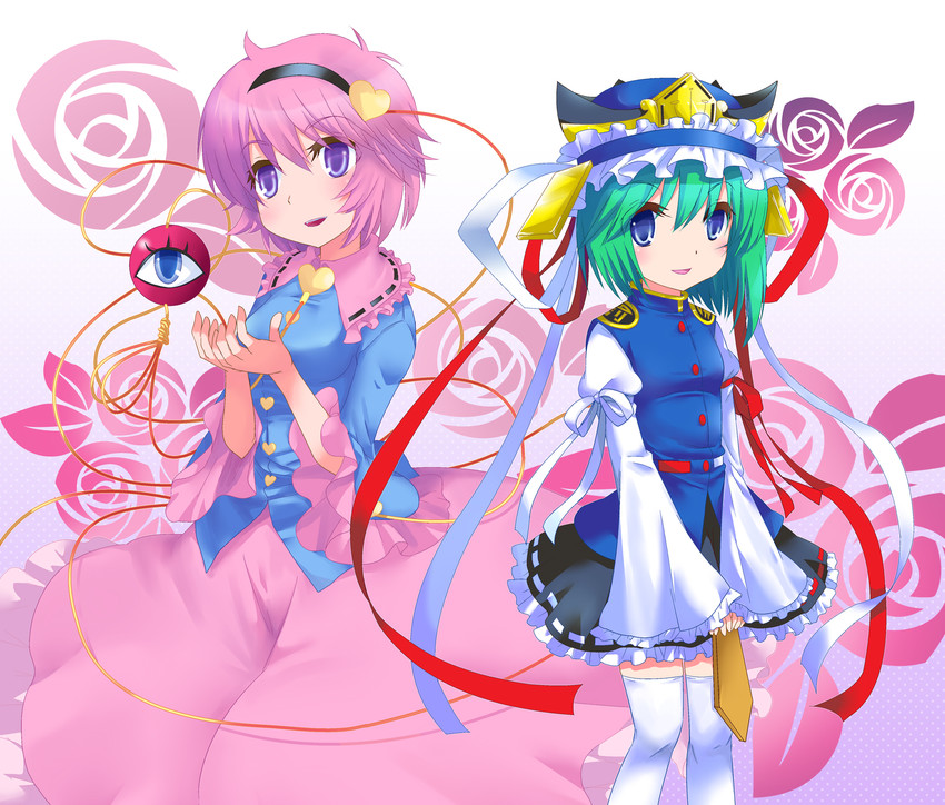 komeiji satori and shiki eiki (touhou) drawn by ogakuru