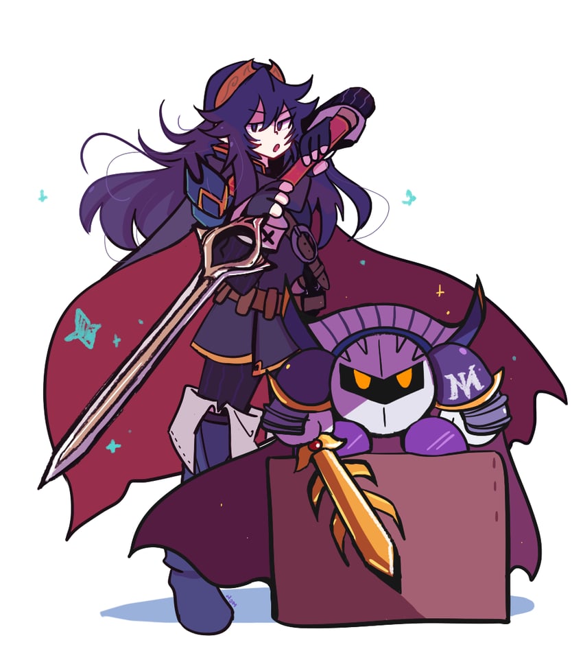 lucina and meta knight (fire emblem and 3 more) drawn by homriette