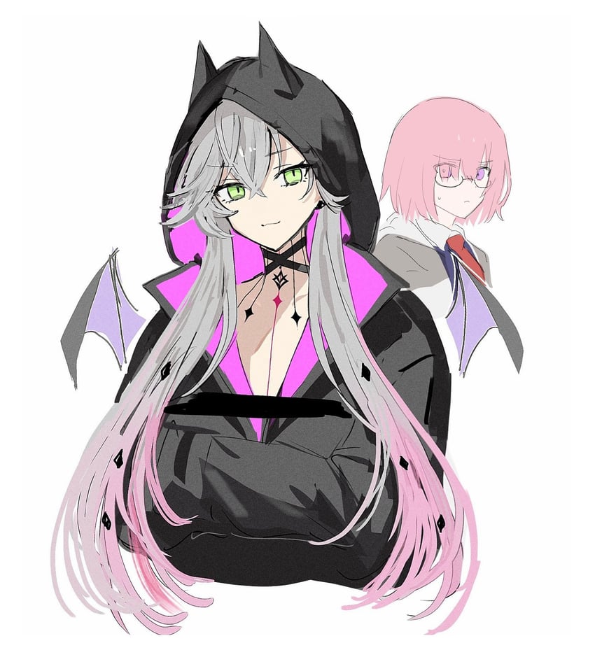 mash kyrielight and lilith (fate and 1 more) drawn by nekwnek