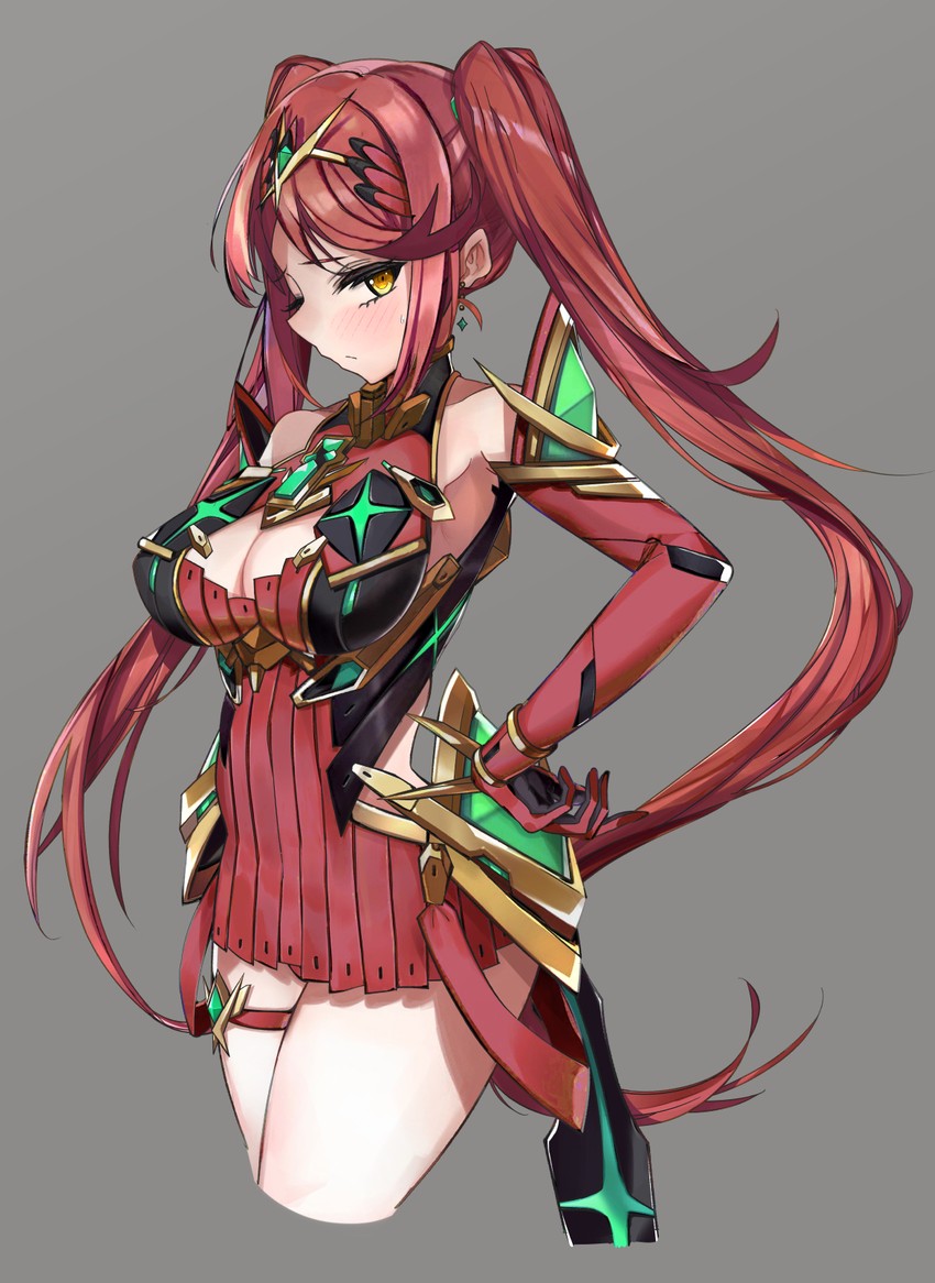 mythra (xenoblade chronicles and 1 more) drawn by nakazou2000