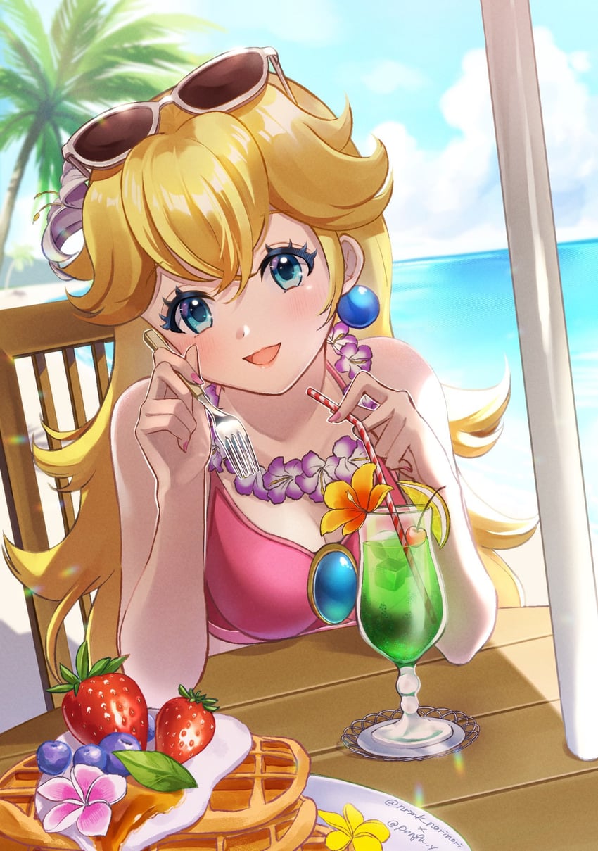 princess peach (mario and 1 more) drawn by ponfu_y