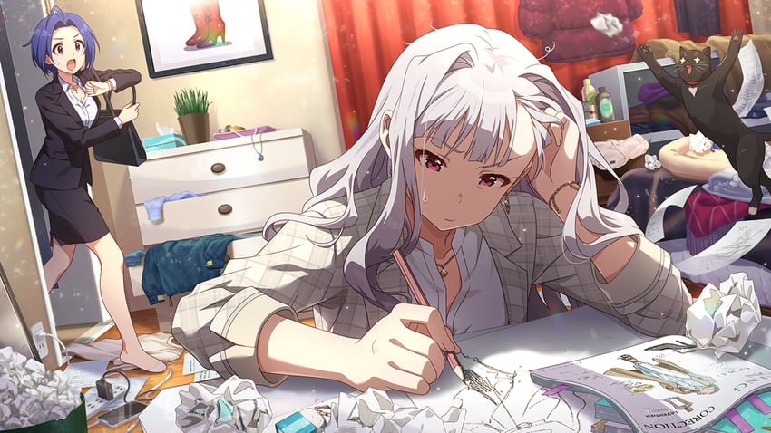 shijou takane and miura azusa (idolmaster and 2 more)