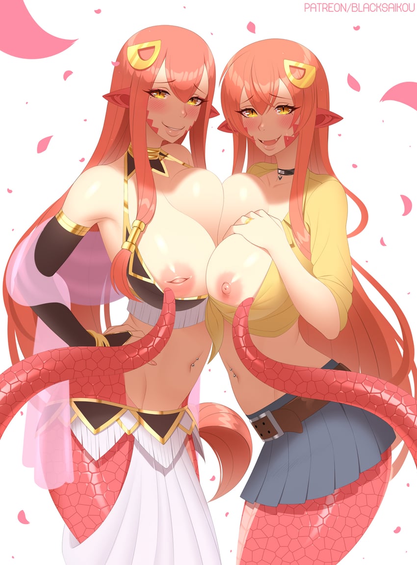 miia and miia's mother (monster musume no iru nichijou) drawn by blacksaikou