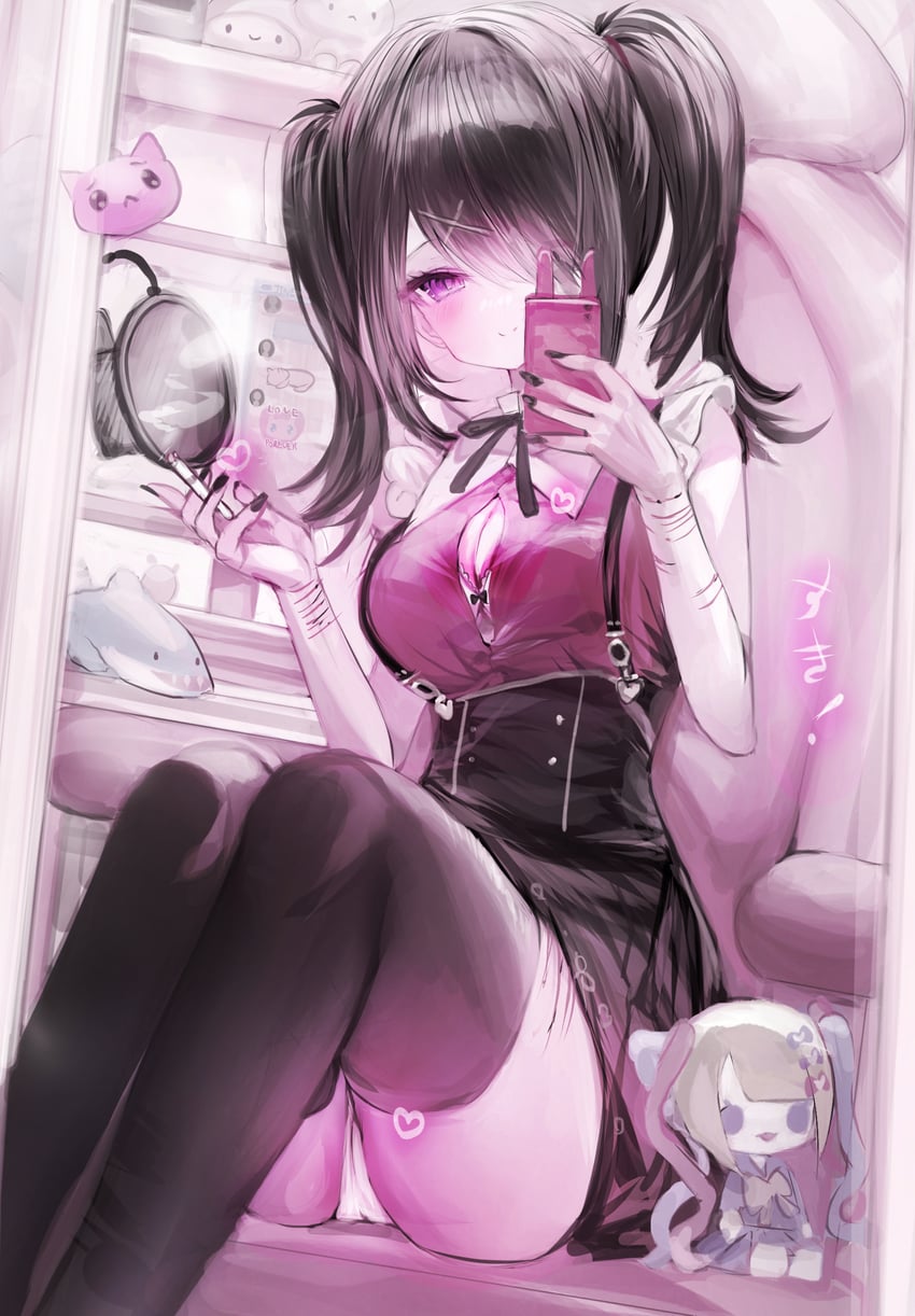 chouzetsusaikawa tenshi-chan, ame-chan, and pien cat (needy girl overdose) drawn by yunara