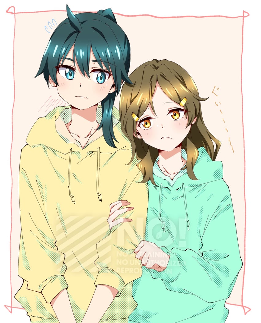shinomiya himawari and saegusa wakaba (vividred operation) drawn by wakahima