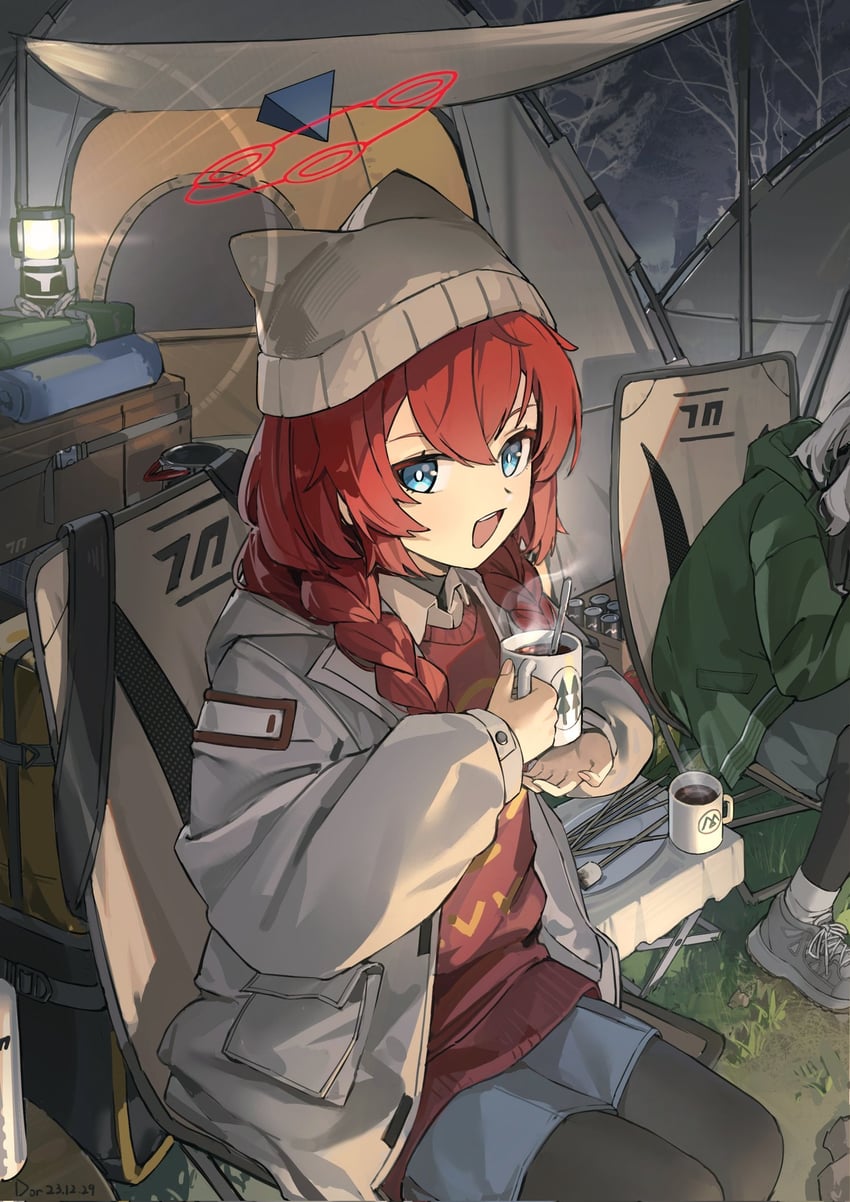 maki and hare (blue archive) drawn by dor_m